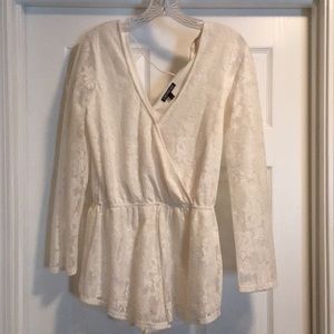 Express White Lace Romper